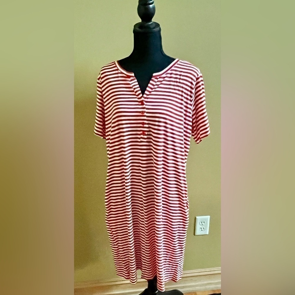 Fisoul NWT NWOT Casual Midi Dress Lot 3 Black Floral Red Stripe Purple Size XL